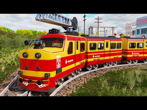 Good Thief Rescue The Police TRAIN - Police Thief Chase Cartoon - Choo choo train kids videos