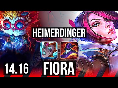 HEIMERDINGER vs FIORA (TOP) | 3/1/4, 500+ games | EUW Master | 14.16