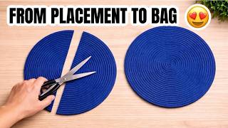 I Turned a Placemat into a Bag! Easy Sewing Tutorial (Beginner Friendly)