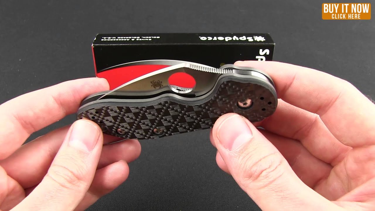 Spyderco Dice Flipper Frame Lock Knife Carbon Fiber Lam. (2.5" Satin) C182CFTIP