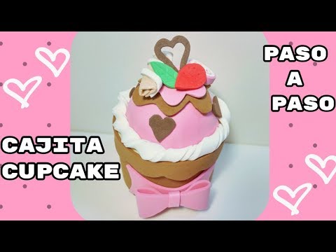 Diy Cupcake con corazones en Goma eva -Ideas para San Valentín - YouTube