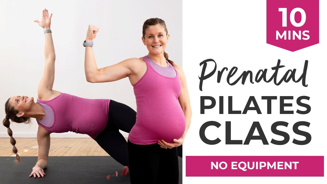 10-Minute Prenatal Pilates Workout (No Equipment + Safe for ALL Trimesters) - YouTube