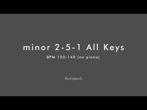 minor 2-5-1 All Keys (120-140 bpm) (no piano) - Jazz Improvisation Jam Backing Track Play Along