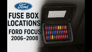 Ford Focus 2006 2007 2008 fuses location where are the fuses on a ford focus #fuses #fordfocus #diy