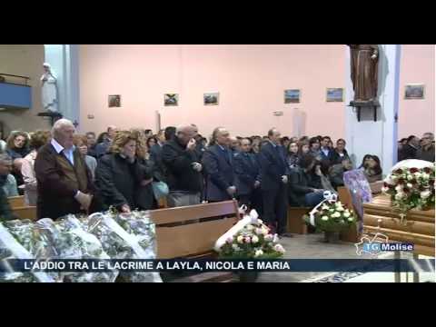 L'addio tra le lacrime a Layla, Nicola e Maria