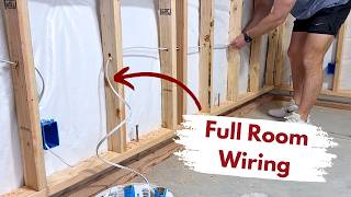 How to Wire Outlets and Lights for Beginners - Basement Finishing Part 2 | Builds by Maz