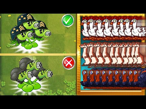 Pvz 2 Gameplay - All Plants Max Level Power Up VS Team Animal Zombie - Who 's Strongest Plant ？