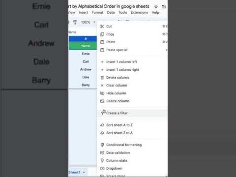 Sort by Alphabetical Order