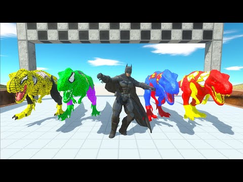 T-rex Vs Batman Jurassic World Evolution Dinosaur Hunting Dinosaurs Race Champions Marvel