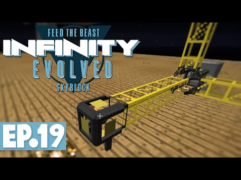 FTB INFINITY EVOLVED SKYBLOCK - LOGISTICS PIPES! #19 [Modded FTB Skyblock]