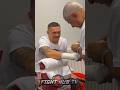 Oleksandr Usyk FINAL MOMENTS before Dubois fight; gets hands wrapped!