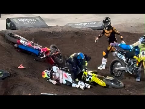Horrofic Video Justin Barcia and Malcolm Stewart Crash + update at The 2026 Anaheim 1 Supercross 450