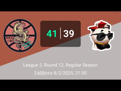 Moschato Dragons 41-39 Cool Panda BC -(Round12-League2- 08/02/2025)