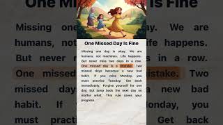 One Missed Day Is Fine | English Reading and Listening Practice #englishforbeginners #easyenglish