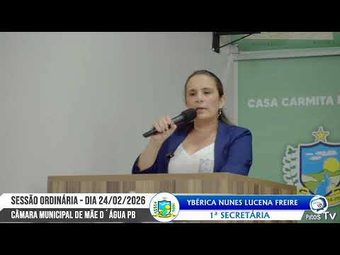 SESSÃO ORDINÁRIA DIA 24 DE FEVEREIRO DE  2026