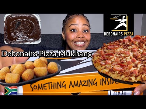 Let'sEat DEBONAIRS PIZZA😋✨|SOUTH AFRICAN MUKBANG🇿🇦