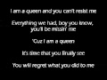 I Am A Queen lyrics 