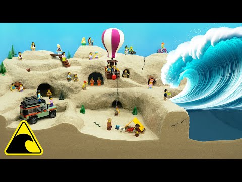 Cave Collapse on Tourists: LEGO Tsunami Disaster – Dam Breach Experiment