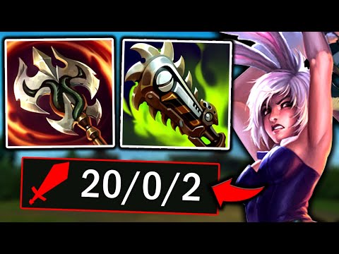 RIVEN TOP RAMPAGE!! 400CS+, 20+ KILLS, 26MINUTES... (HOW TO 1V9) - S12 Riven TOP Gameplay Guide