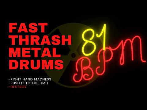 THRASH METAL DRUM TRACK #64| 81 BPM in the Style of Havok Part 3