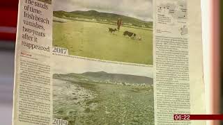Sand appears on beach after 34 years then disappears again (Ireland) - BBC News - 15th January 2019