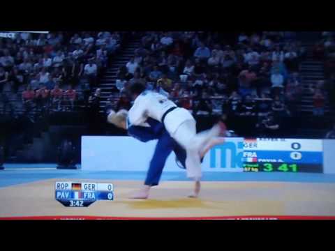 Championnat d'Europe de judo a Montpellier 2014 Final  ROPER Miryam (GER) - PAVIA Automne (FRA)
