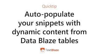 Data Blaze video