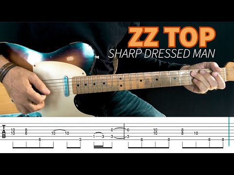 ZZ TOP - Sharp Dressed Man - guitar lesson with TAB