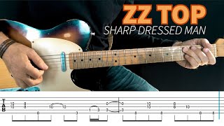 ZZ TOP - Sharp Dressed Man - guitar lesson with TAB