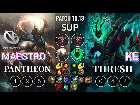 VG Maestro Pantheon vs YM Ke Thresh Sup - KR Patch 10.13