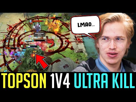 Topson 1 vs 4 ULTRA KILL "Bloodseeker" DOTA 2