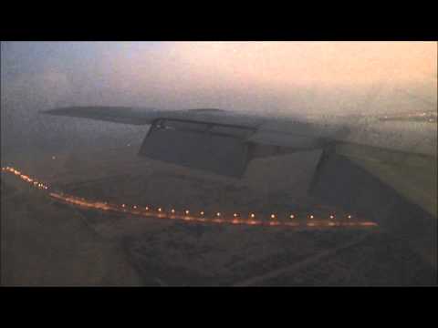 Saha Air Boeing 707 - spectacular noisy landing seen from pax seat. [AirClips]