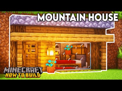 Minecraft: How to Build a Mountain Starter House | Easy First Day Mountain House Tutorial