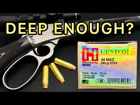 BIG BORE POWER!? .44 Magnum Hornady 240gr XTP (Rifle Ballistics Gel Test)