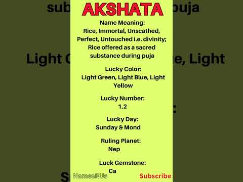 Akshata Name Meaning 🙏 🍚 👧 #shorts #ytshorts #shortsvideo #namemeaning