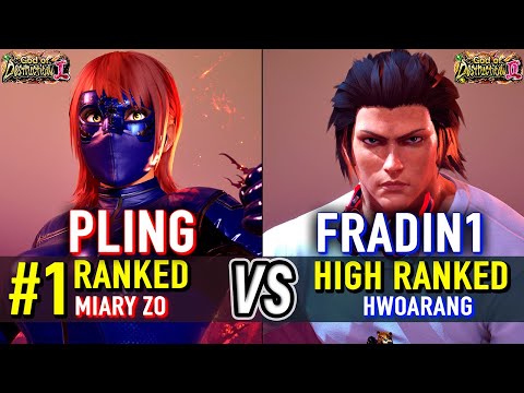 T8 🔥 PLING (#1 Ranked Miary Zo) vs FRADIN1 (Hwoarang) 🔥 Tekken 8 High Level Gameplay