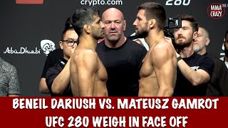 UFC 280: Beneil Dariush vs. Mateusz Gamrot weigh in face off