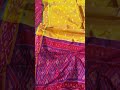 Three Piece Unstitched Patola Handloom Pure Silk Suit Set Finished with Tassels