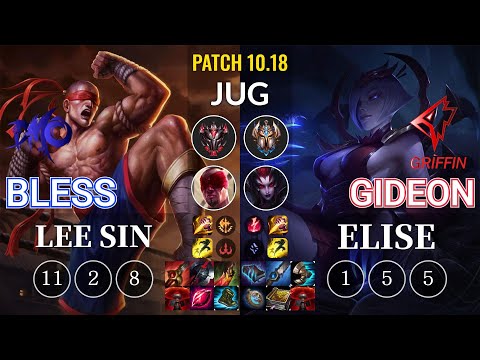 DMO bless Lee Sin vs GRF GIDEON Elise Jungle - KR Patch 10.18
