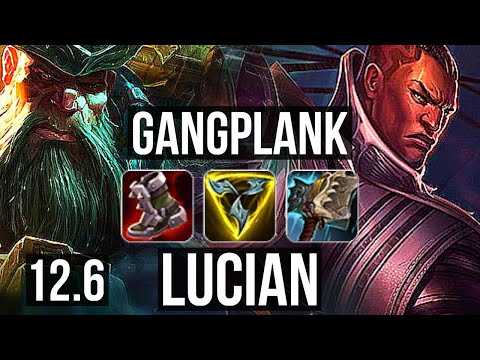 GANGPLANK vs LUCIAN (TOP) | 8/1/10, Legendary, 400+ games | EUW Challenger | 12.6
