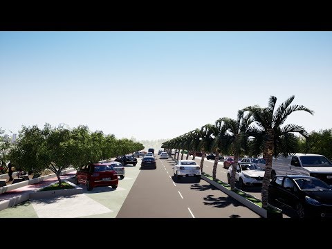 Typical Road Cross Section - 3D Visualization