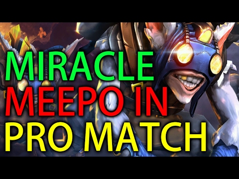 Miracle Play MEEPO in Pro Match CLOSE GAME Dota 2 Gameplay