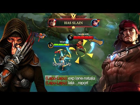 CRAZY NATALIA GO AGAINST LAPU LAPU IN EXP LANE (report pls) | NATALIA BEST BUILD 2023 - MLBB