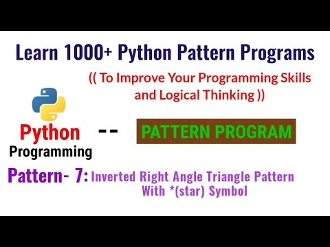 Learn 1000 Python Pattern Programs Pattern 7inverted Right Angle Triangle Pattern With Symbols