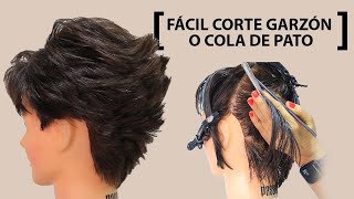 FÁCIL CORTE GARZON O COLA DE PATO #QUEDATEENCASA