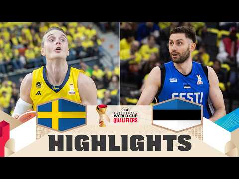 Sweden 🇸🇪 v Estonia 🇪🇪 | Highlights | FIBA Basketball World Cup 2027 European Qualifiers