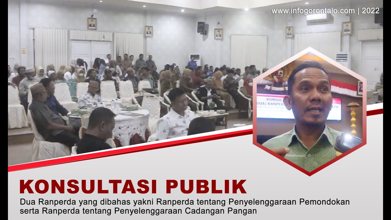 DPRD Kota Gorontalo Gelar Konsultasi Publik terkait Dua Buah Ranperda Usul Inisiatif Legislatif