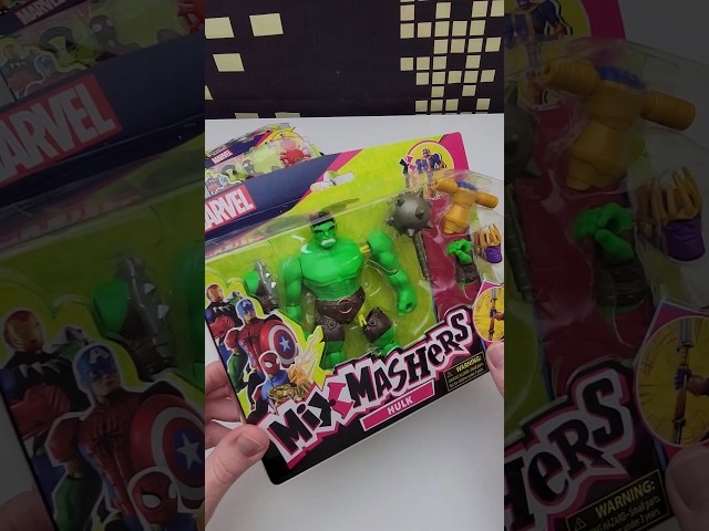 Vídeo relacionado con MixMashers Marvel, Hulk, Figura Deluxe Personalizable Mix-and-Match Avengers y Accesorios