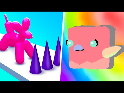 LEVEL UP Balloon Pop Runner, Stacky Bird - 2⭐Unlocked Level Up Gameplay Walkthrough Moblie