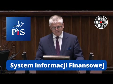 Adam Gawęda o utworzeniu systemu informacji finansowej